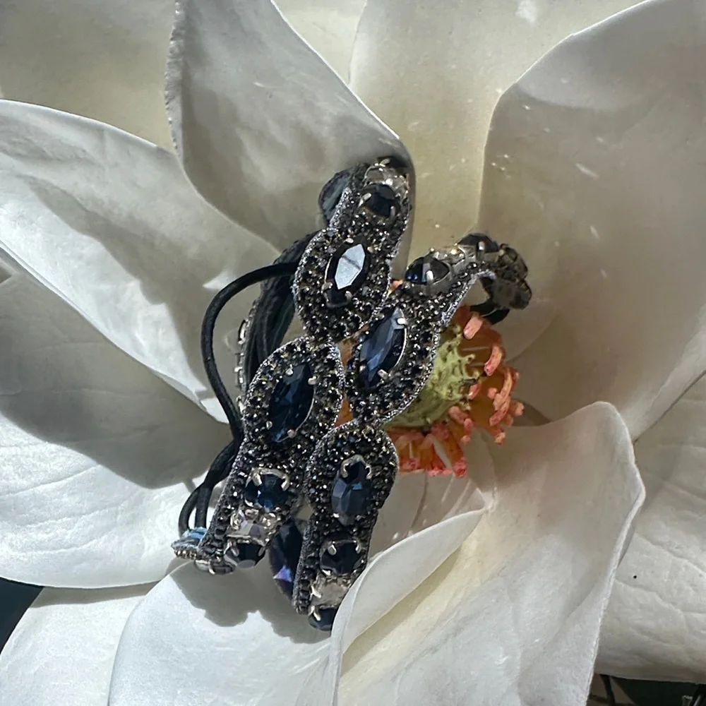Deepa Gurnani Raveena Sparkly Gemstone Headband in Sapphire Size OS - Picture 6 of 6